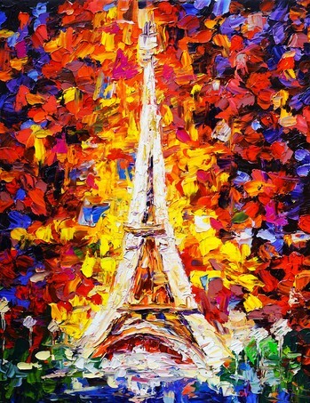 Oil Painting - Tower Eiffel, Paris